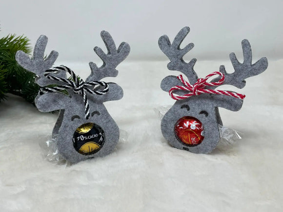 Filzrentier mit Pralinenausschnitt – festlich & vielseitig einsetzbar