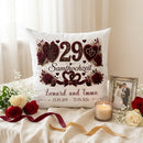 Geschenk zum 29. Hochzeitstag mit edlem Samthochzeit-Design und Namen des Ehepaares