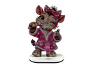 Zahnputzuhr Nashorn mit großer rosa Schleife und passender Zahnbürste