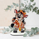 Sanduhr Zähneputzen für Kinder mit Zebra im orangefarbenen Bademantel