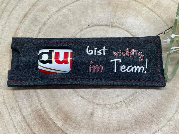 Wertschätzung für Mitarbeitende – Filzhülle mit „Du machst einen super Job!“