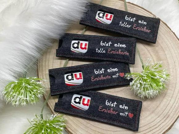 Geschenk für Erzieher oder Erzieherin – Filzhülle mit liebevollem Spruch