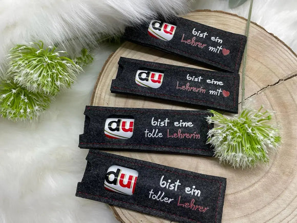 Lehrer-Geschenk zum Schuljahresende – Filzhülle mit emotionaler Aufschrift