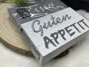 Serviettenhalter mit spruch Holz |Servietten ständer aufbewahrung servietten | Mitbringsel zur Einladung | Geschenkidee gartenparty essen geschenk |Einladung essen Geschenke Fadensalat-shop