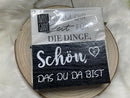 Serviettenhalter mit spruch Holz |Servietten ständer aufbewahrung servietten | Mitbringsel zur Einladung | Geschenkidee gartenparty essen geschenk |Einladung essen Geschenke Fadensalat-shop