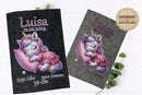 Geschenk zur Geburt für Mädchen mit Einhornmotiv