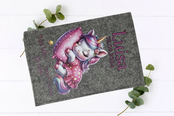  Einhorn in rosa Kleid – Design für U-Heft Mädchen