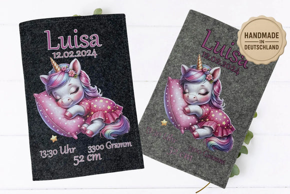  U-Heft Hülle mit 3mm Filz und magischem Motiv