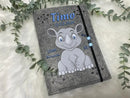 U Heft Hülle Filz Personalisiert | Impfpass Nashorn | untersuchungsheft hülle Geschenk Geburt | Junge Mädchen taufe Fadensalat-shop