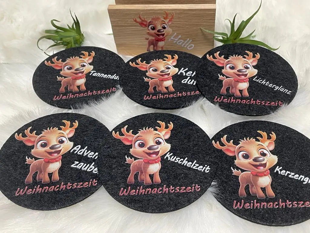 Geschenkidee für Weihnachten – Rentier Untersetzer