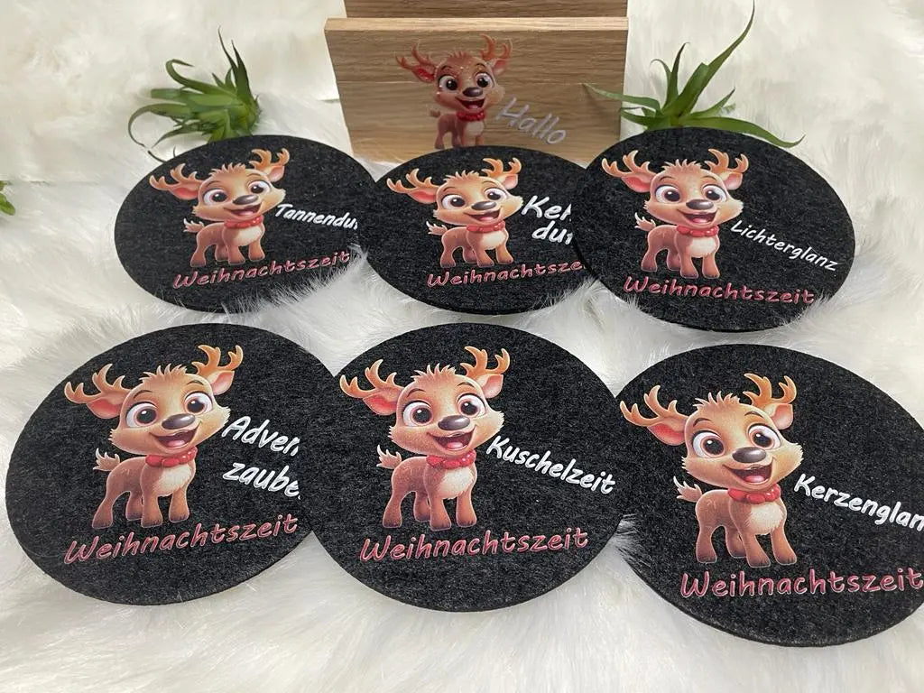 Untersetzer Filz Weihnachten | Kleine Geschenke für Weihnachten| Filz Untersetzer