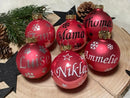 Weihnachtskugel mit Name | Christbaumkugeln Glas hummer personalisierte Christbaumkugel | Weihnachtskugeln personalisiert | Geschenkidee Fadensalat-shop