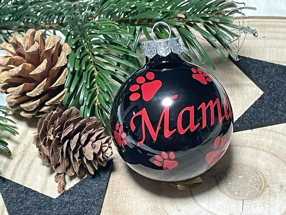 Set schwarzer Weihnachtskugeln mit Wunschtext – ideal für Weihnachten mit Stil