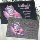 Individuelle Baby-Windeltasche mit träumendem Einhorn und Sternenverzierung