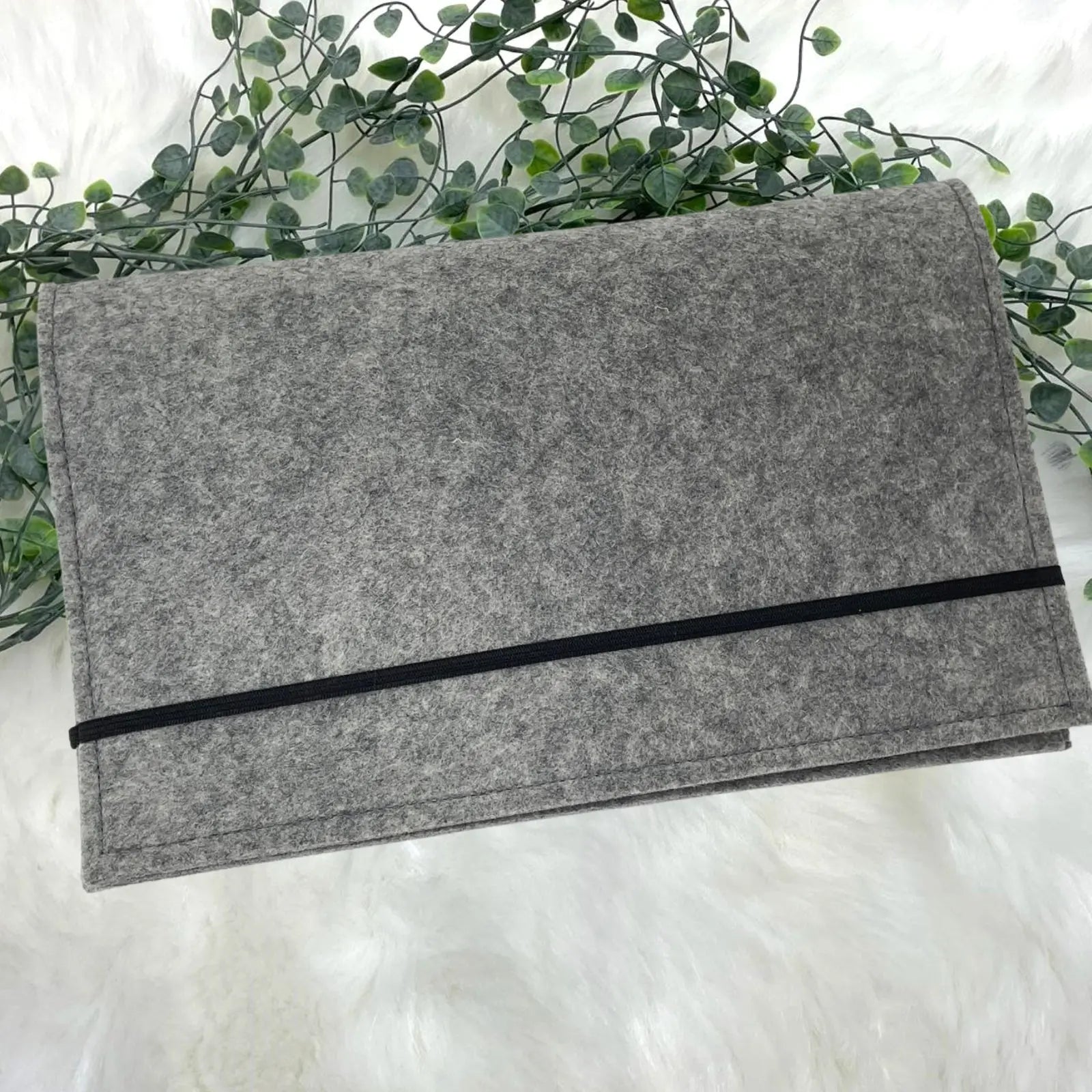 Filztasche mit Name, Uhrzeit, Gewicht und Größe – Fuchs-Motiv für Neugeborene