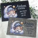 Geburtstasche mit Löwe auf Halbmond – Filzdesign mit liebevoller Personalisierung