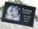 Baby-Windeltasche mit Panda-Mond-Motiv und individueller Beschriftung