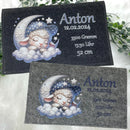 Nachtmotiv mit Schaf, Sternen und Mond – personalisierte Windeltasche