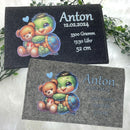 Filz-Wickeltasche mit Babyname und niedlichem Tiermotiv – Schildkröte & Herz