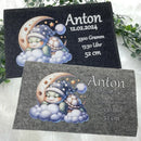 Zauberhafte Baby-Wickeltasche mit Schildkröte auf Wolkenhimmel – individuell bedruckt