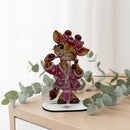 1. Zahnputzuhr Kinder Giraffe Rosa mit Zahnbürste und 15 cm hohem Aufsteller