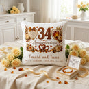 Geschenk 34. Hochzeitstag – personalisiertes Kissen zur Amberhochzeit mit Namen und Datum