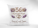 Asternhochzeit Kissen personalisiert als Geschenk für 56 Jahre Ehe