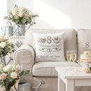 Geschenk zur Blechernen Hochzeit als personalisiertes Kissen mit Herzen