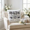 Geschenk zum 43. Hochzeitstag mit elegantem Bleihochzeit-Design und Namen des Ehepaares