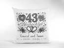 Bleihochzeit Kissen personalisiert als hochwertiges Hochzeitsjubiläum Geschenk