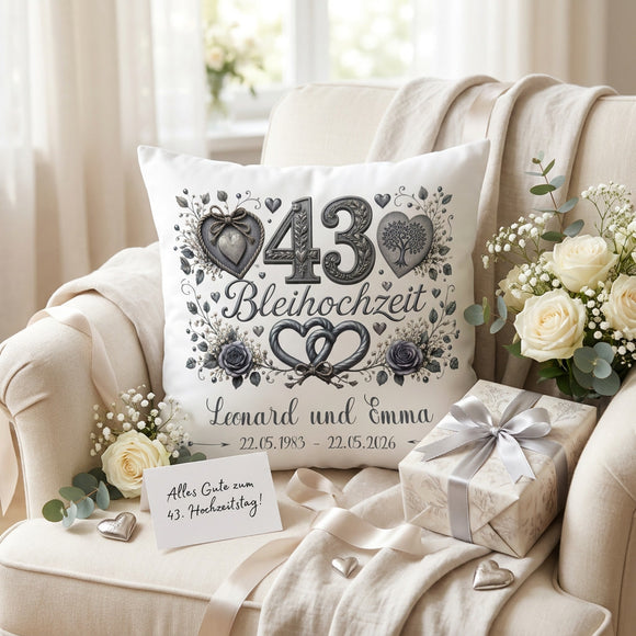 Romantisches Geschenk zur Bleihochzeit mit individueller Personalisierung