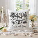 Geschenk Bleihochzeit – personalisiertes Kissen mit Namen und Datum