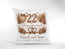 Bronzehochzeit Kissen personalisiert als romantisches Hochzeitsjubiläum Geschenk