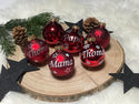 Weihnachtskugeln mit Name | Christbaumkugeln Glas Rot personalisierte Christbaumkugel | Weihnachtskugel personalisiert | Geschenkidee