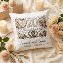 Dornenhochzeit Kissen personalisiert als besonderes Hochzeitsjubiläum Geschenk