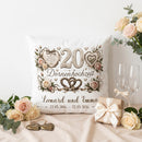 Personalisiertes Kissen zur Dornenhochzeit mit Rosen und Dornenranken