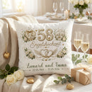 Personalisiertes Kissen Engelshochzeit als Geschenk zum 58. Hochzeitstag