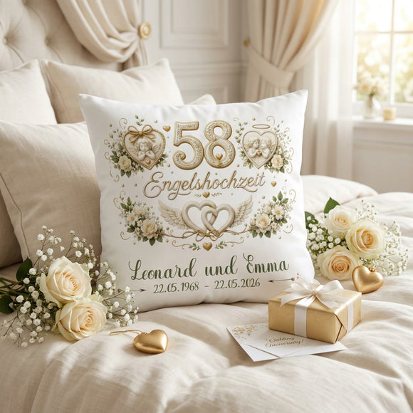 Personalisiertes Geschenk für 58 Jahre Ehe mit Namen und Datum
