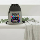 Cooler Turnbeutel Gamer mit auffälligem Neon-Design und Gaming-Spruch.