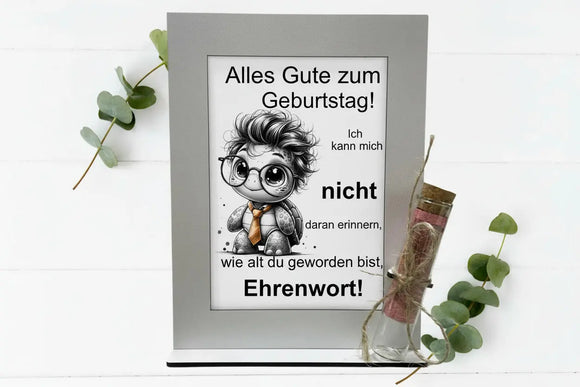 Originelles Geldgeschenk zum Geburtstag im Rahmen