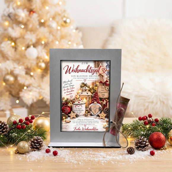 Weihnachtsgeschenk für besondere Menschen mit Wichtel und Herz Schön dass es dich gibt