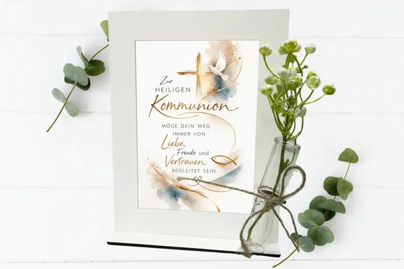 Kommunion Geschenkidee Bilderrahmen mit Geldschein