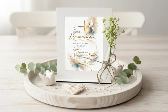 Geschenk zur Heiligen Kommunion dekorativer Bilderrahmen