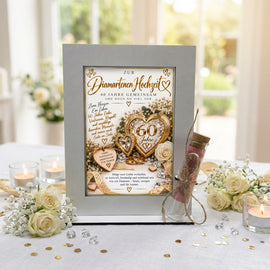 Geldgeschenk Diamantene Hochzeit – dekorativer Aufsteller zum 60. Hochzeitstag für Ehepaare