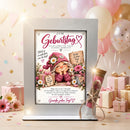 Geschenk für Schwester zum Geburtstag mit Schön dass es dich gibt und Blumen
