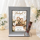 Geschenk zur Hochzeit für Brautpaar mit Spruch Alles Liebe für eure gemeinsame Zukunft