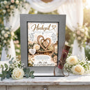 Geld zur Hochzeit schön verschenken mit Hochzeitsmotiv und Glasröhrchen mit Korken
