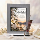 Trauergeschenk für Hinterbliebene mit Kreuz, Lilie und Spruch Die Liebe bleibt