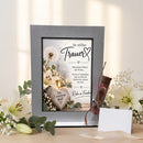 Geschenk zur Anteilnahme mit weißer Lilie, Pusteblume, Herz und Kerze