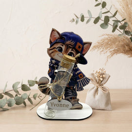 Geldgeschenk Katzenliebhaber mit Katze und personalisiertem Namen